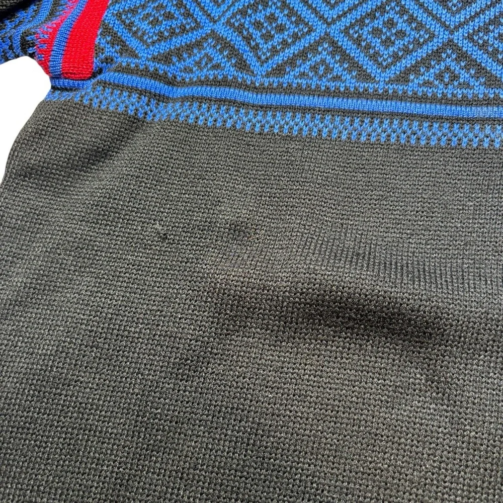 Vintage Meister Geometric Crew Neck Ski Sweater‎ Wool Blend Men's 80s/90s